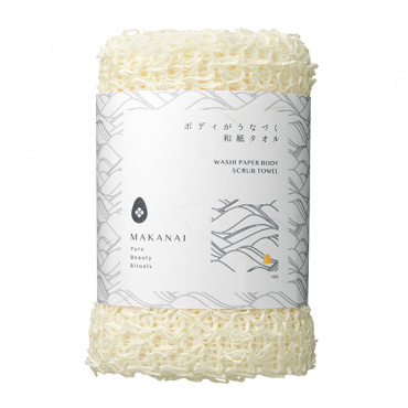 MAKANAI ボディがうなづく　和紙タオル(白)