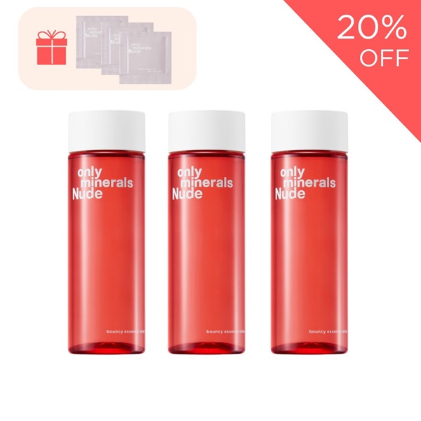 20％OFF】オンリーミネラル Nude バウンシーエッセンスローション 3本