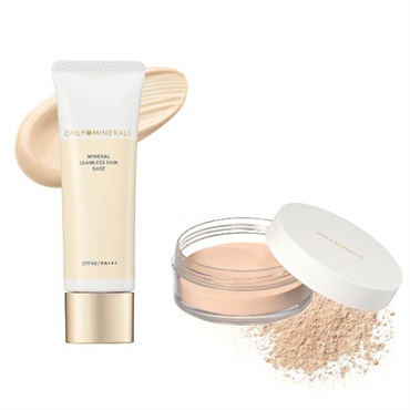 【約10％OFF】オンリーミネラル ミネラルシームレススキンベース&薬用レスキューフェイスパウダー セット
