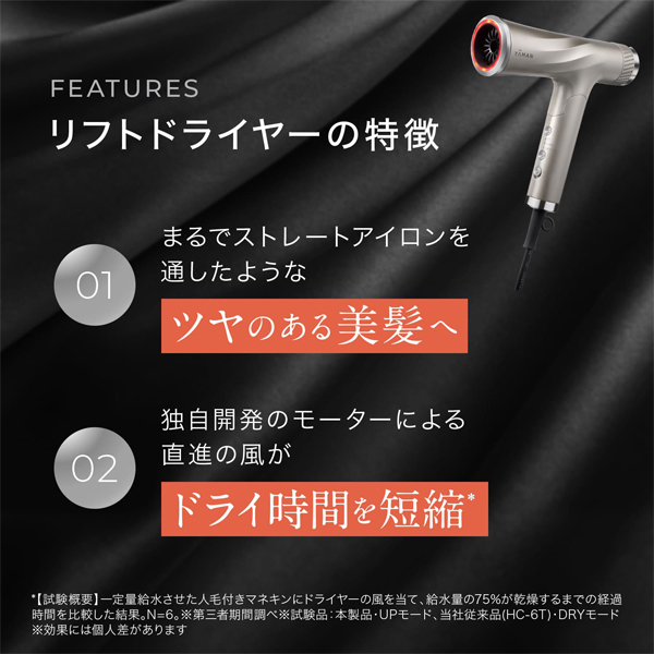 リフトドライヤー スマート タッピングアタッチメント付