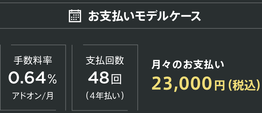 お支払いモデルケース