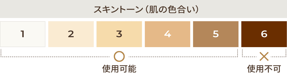 肌の色の使用目安図