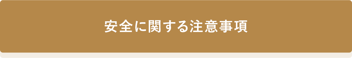 安全に関する注意事項