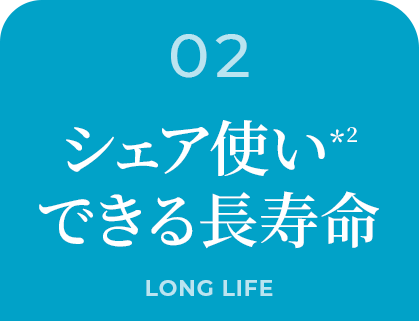 シェア使いできる長寿命