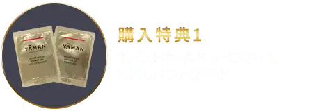 購入特典１：ディープモイスチャリペアトリートメントお試しパウチ（2回分）