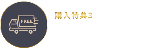 購入特典３：通常660円の送料が送料無料で配送