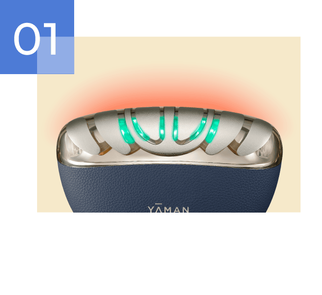 肌を温めるヒーター搭載 心地よい体感を実現