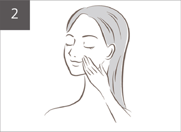 Massage from the center of face