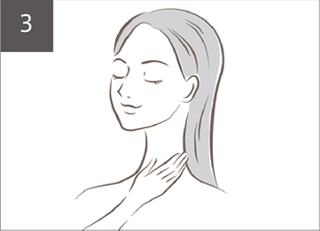 Massage onto neck and décolletage