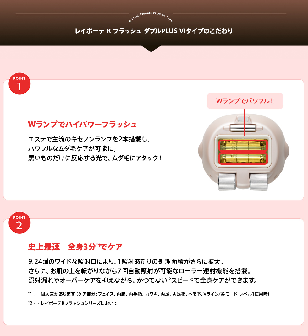 レイボーテ Rフラッシュ ダブルPLUS VIタイプ｜ヤーマン公式通販サイト