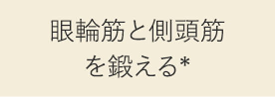 眼輪筋と側頭筋を鍛える