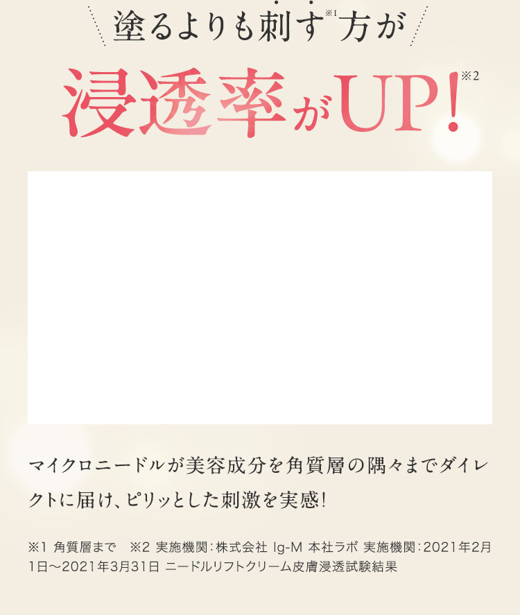 塗るよりも刺す方が浸透率がUP！
