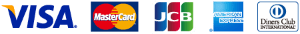 VISA, MasterCard, JCB, AmericanExpress, Diners Club