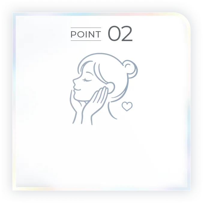 やわらか印象フェイスに