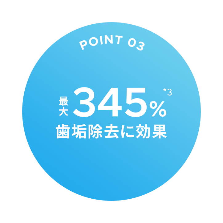 最大345%歯垢除去に効果